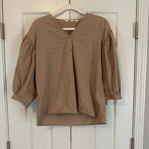 Uniqlo Tan Women's Blouse